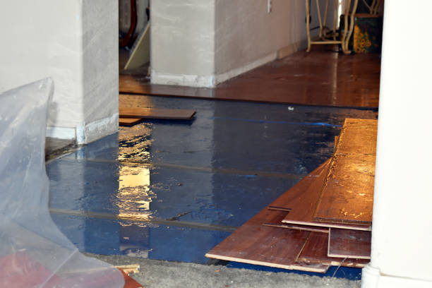 Professional Emergency Water Damage Restoration technician working in Fairhaven, MA